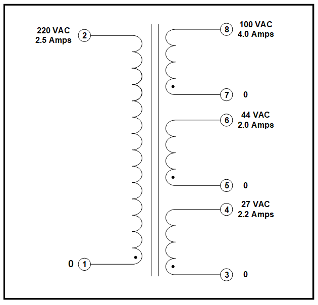 SINGLE PHASE ISOLATION TRANSFORMER, 0.548 KVA, P/N 19494 - L/C Magnetics